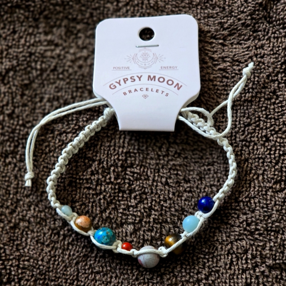 Gypsy Moon Solar System Hemp Fiber Bracelet